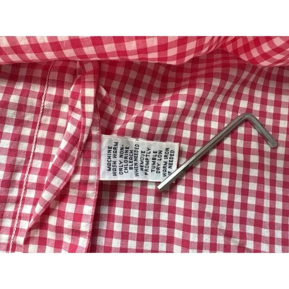 Polo Ralph Lauren Men's Medium Custom Fit Button Down Shirt Gingham Pink White - Picture 8 of 8